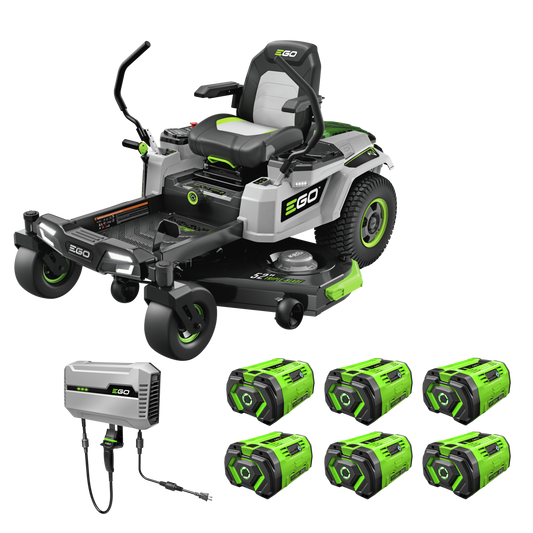 EGO Power+ ZT5207L 52" Z6 Zero Turn Riding Mower with (6) 12AH Batteries and 1600W Charger
